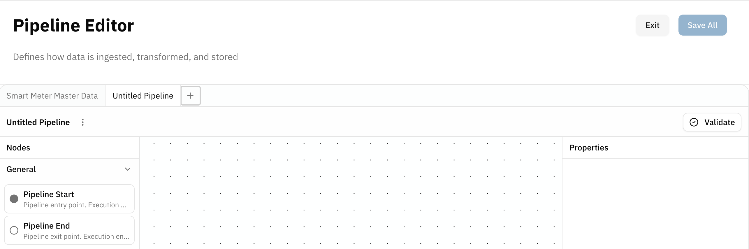 Screenshot: Multiple Pipelines