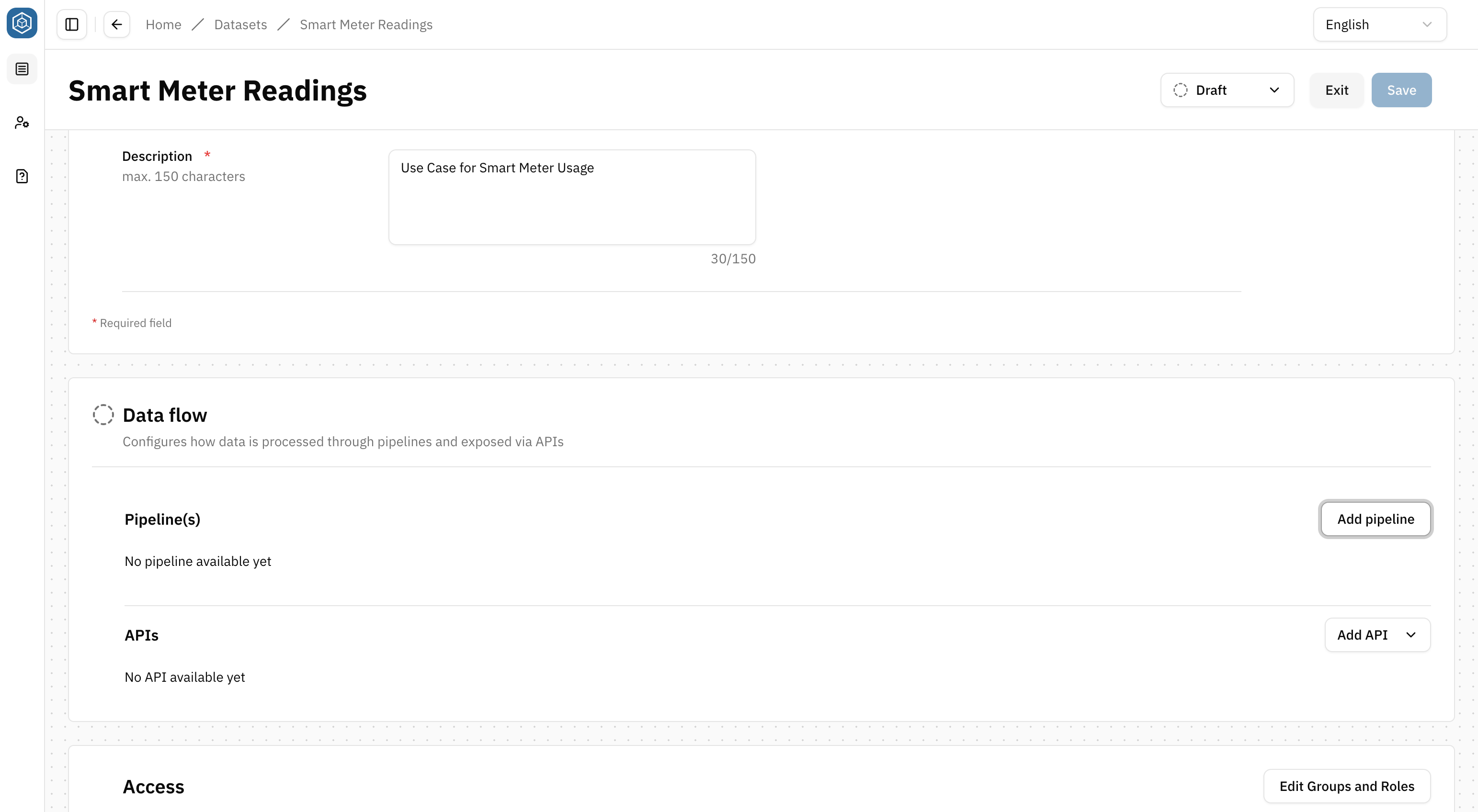 Screenshot: Pipeline Editor