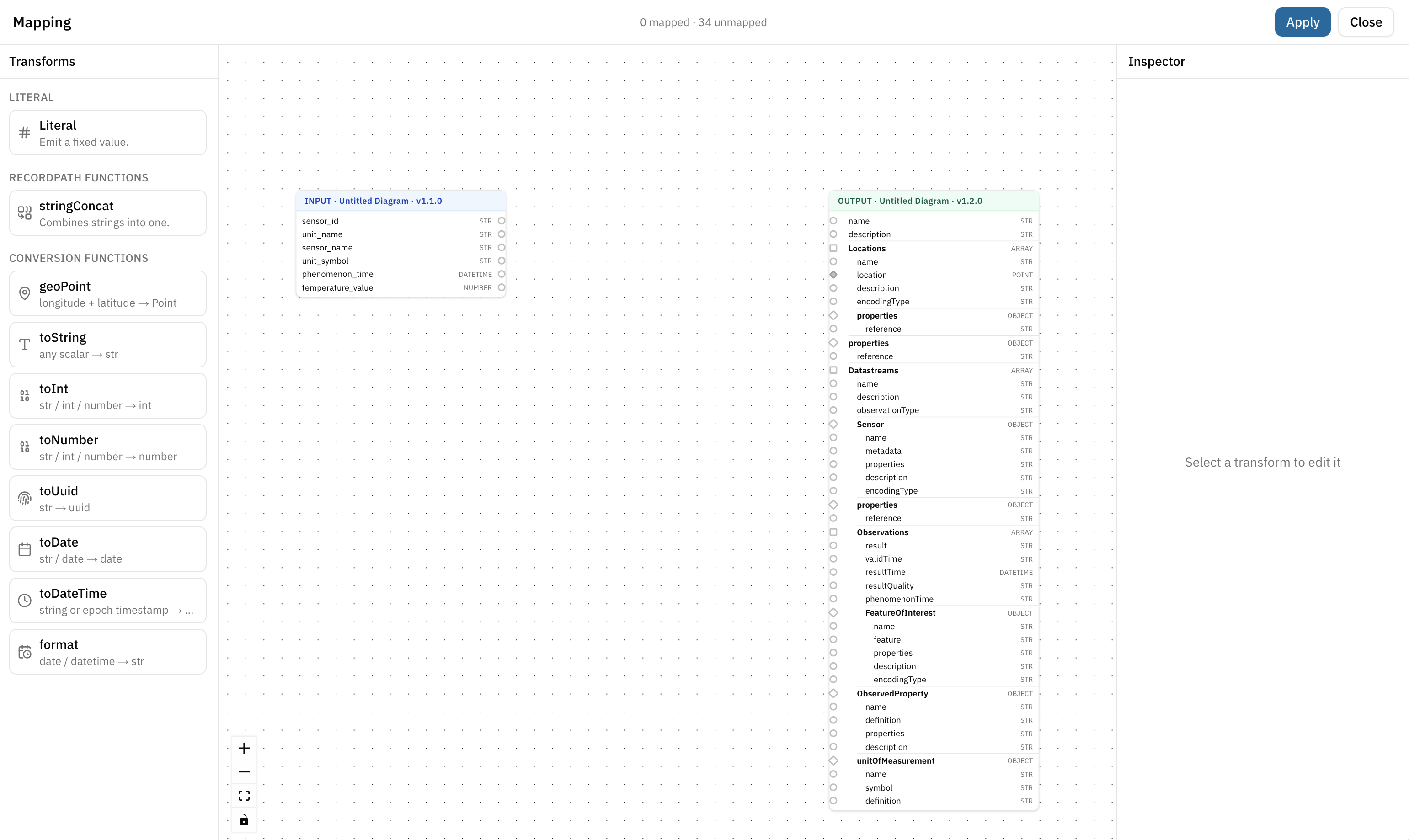 Screenshot: Mappings