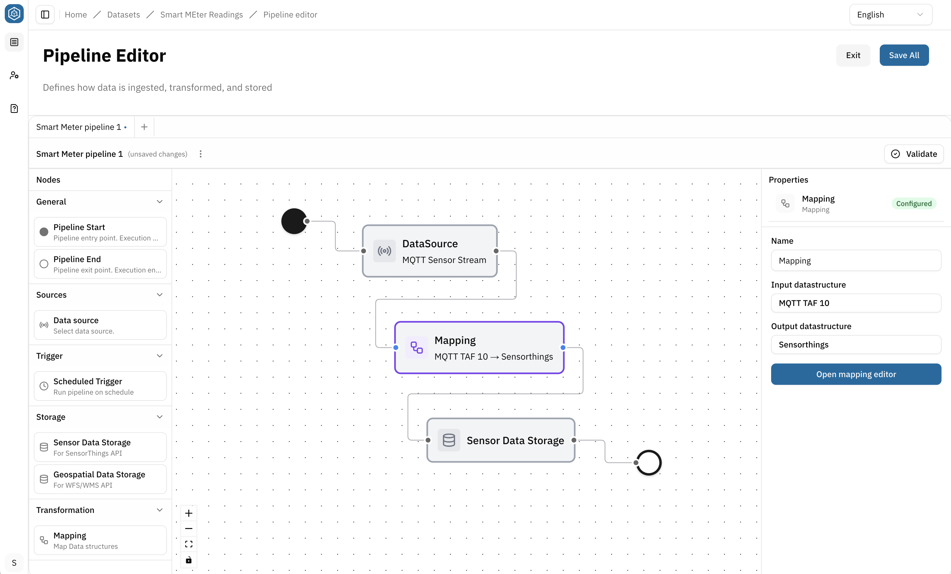Screenshot: all nodes connected