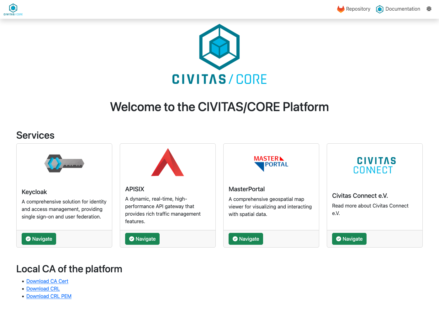 Service Portal Screenshot